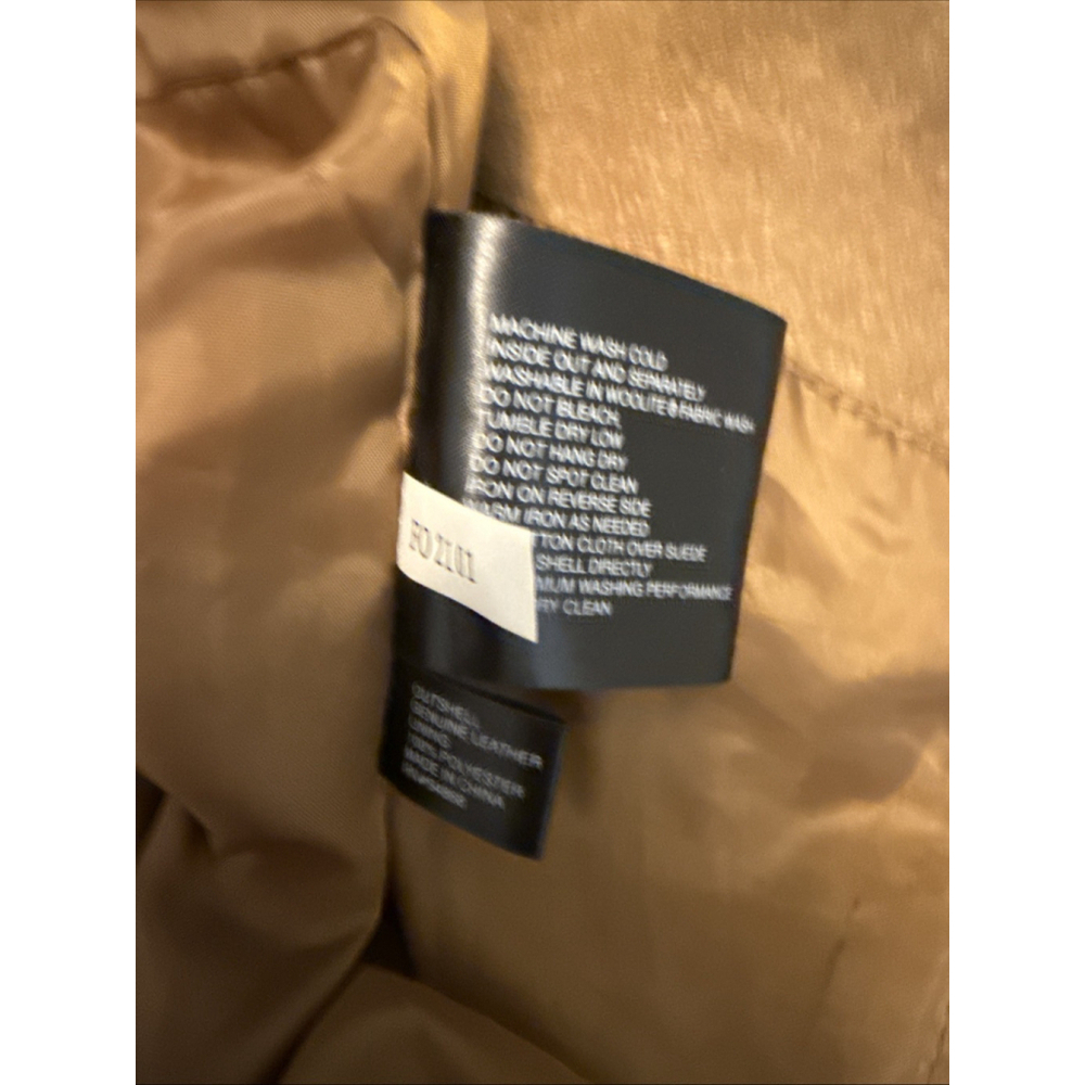 Bernardo Brown Suede Leather Coat Small - Picture 5 of 5